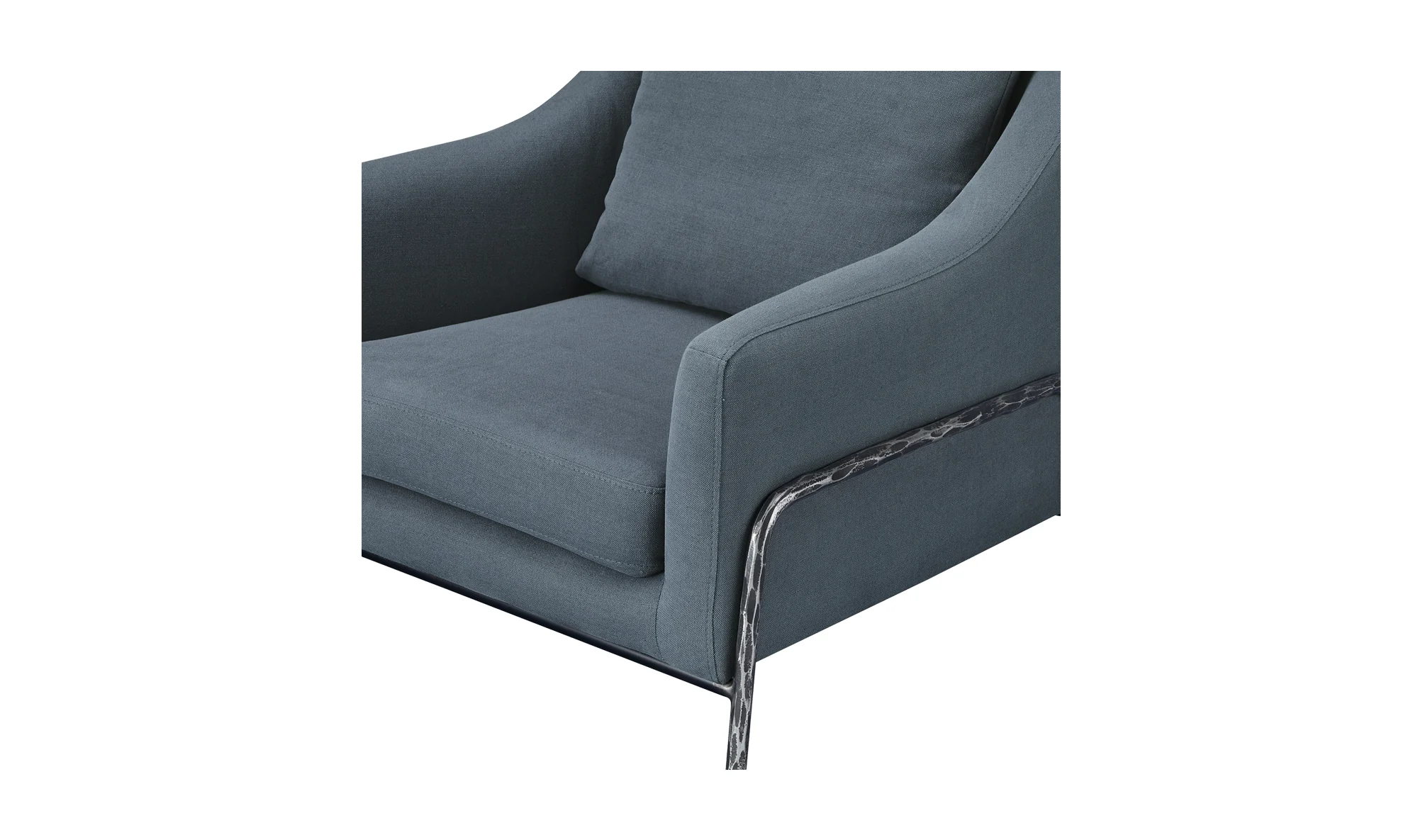 Archer Accent Chair Linen Blend - Blue - Image 4