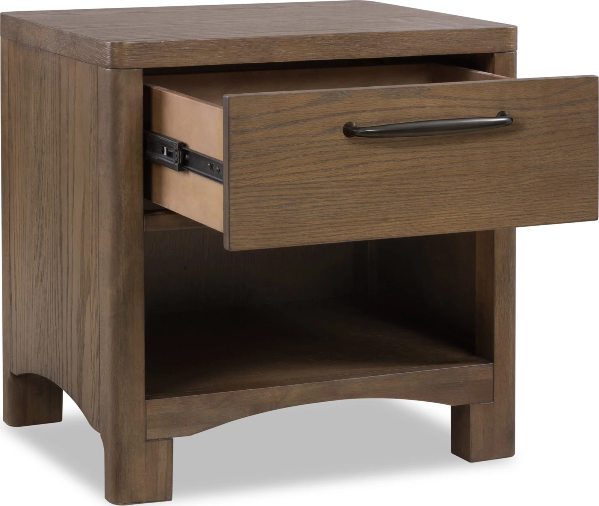 Arden Tavern Brown 1-Drawer Nightstand - Image 3