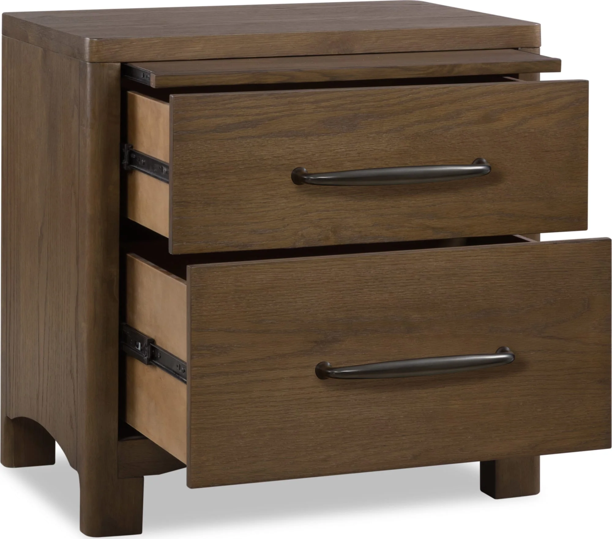 Arden Tavern Brown 2-Drawer Nightstand - Image 3