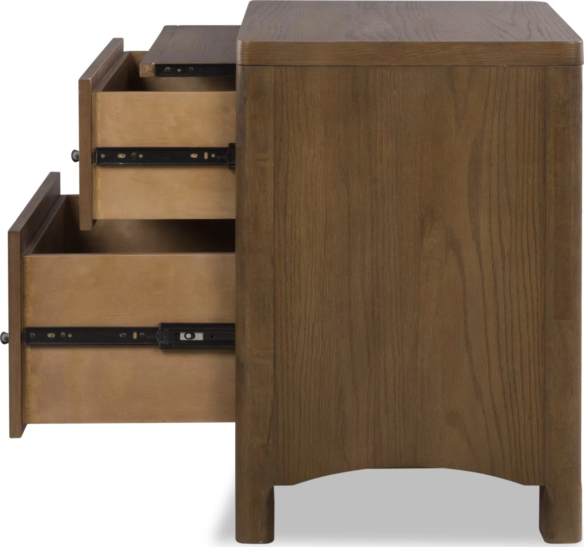 Arden Tavern Brown 2-Drawer Nightstand - Image 4