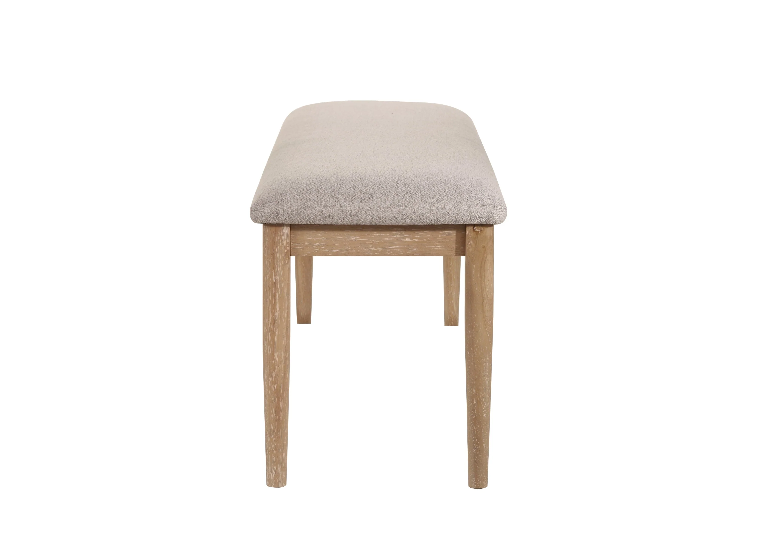 Arden Warm Wood and Beige Dining Bench - Image 2