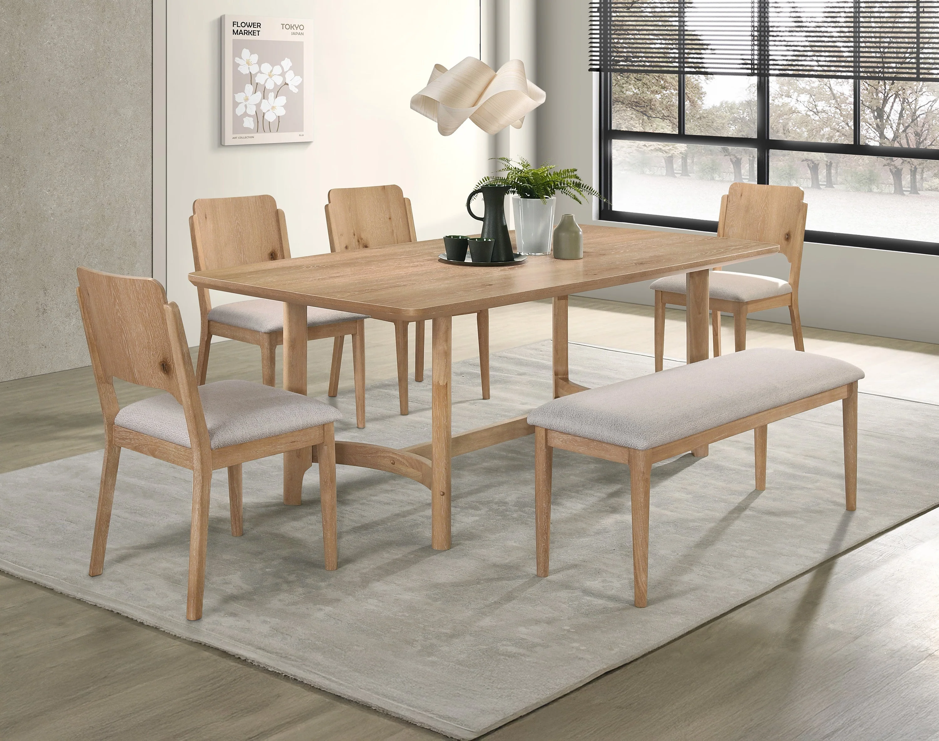 Arden Warm Wood Dining Table - Image 6