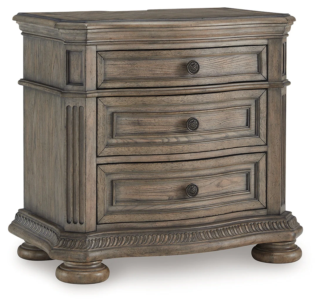 Ardenfield Light Brown California King Sleigh Bedroom Set with Chest and Nightstand - Image 9