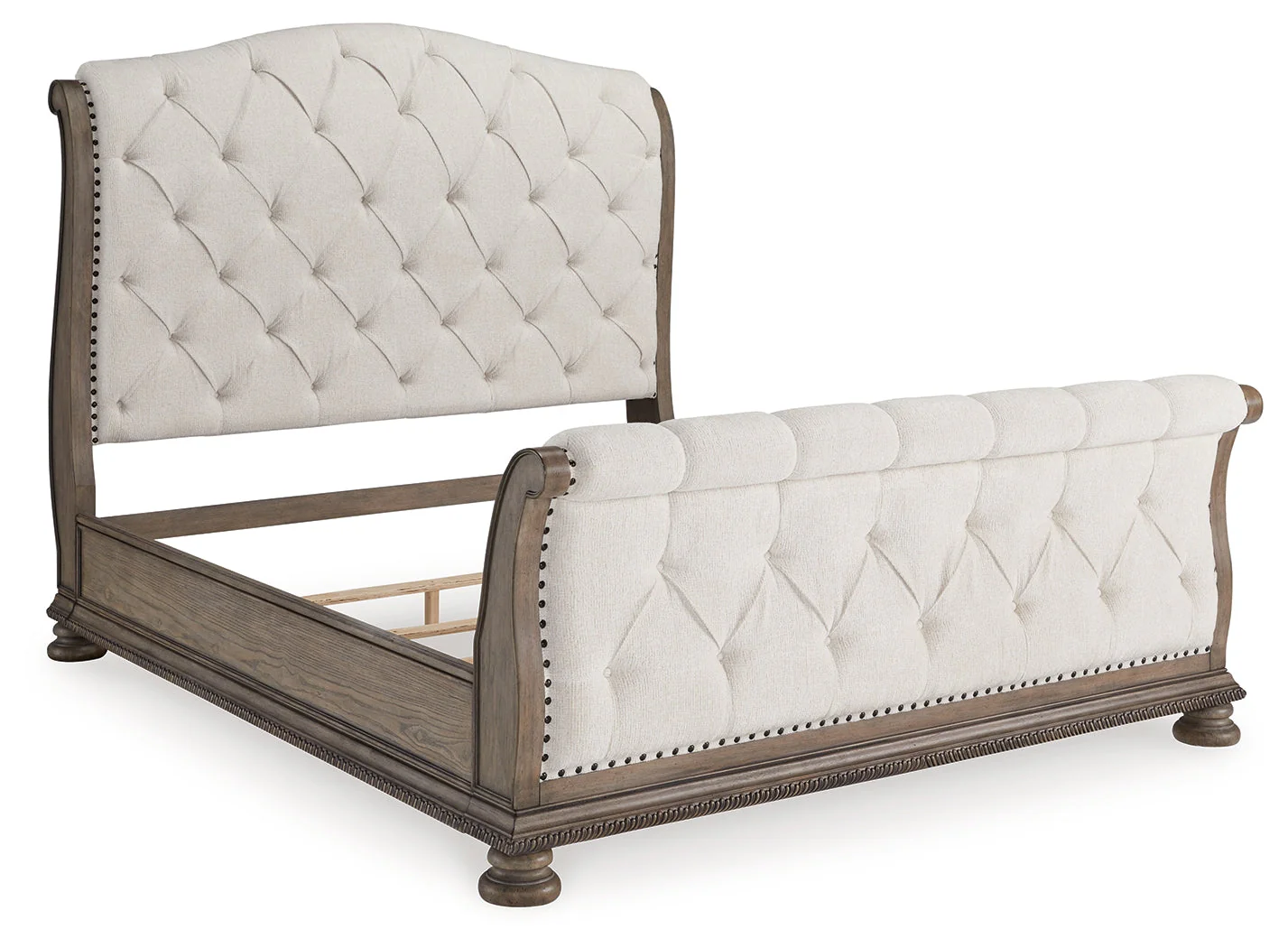 Ardenfield Light Brown California King Upholstered Sleigh Bed - Image 3