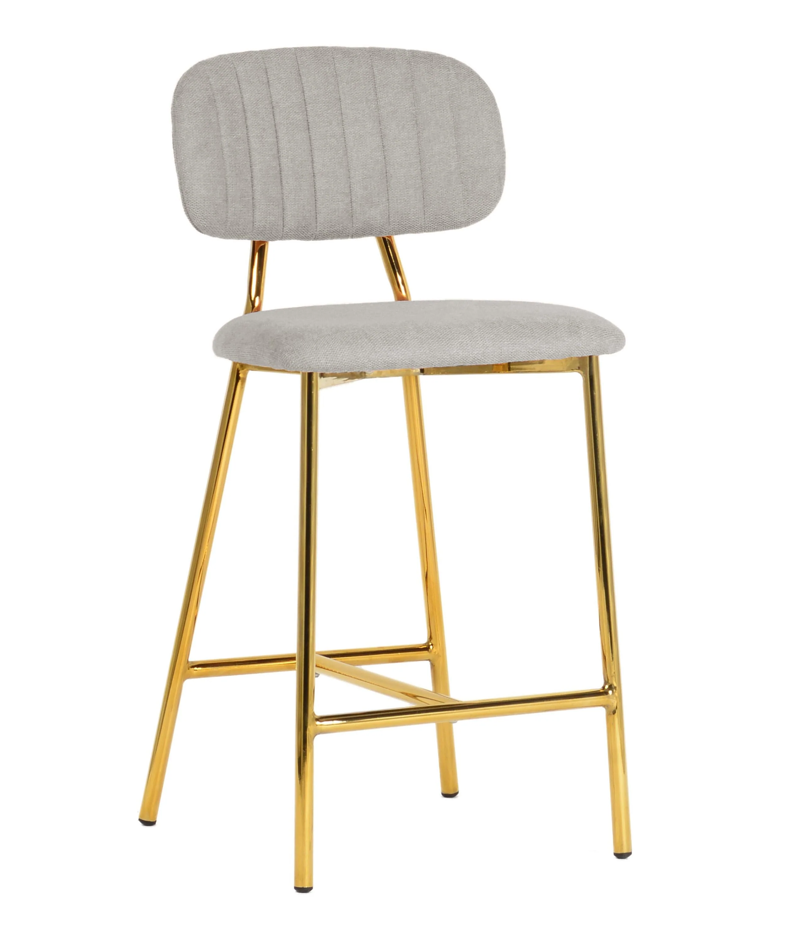 Ariana Grey Counter Stool with Gold Legs - Set of 2 - Image 3