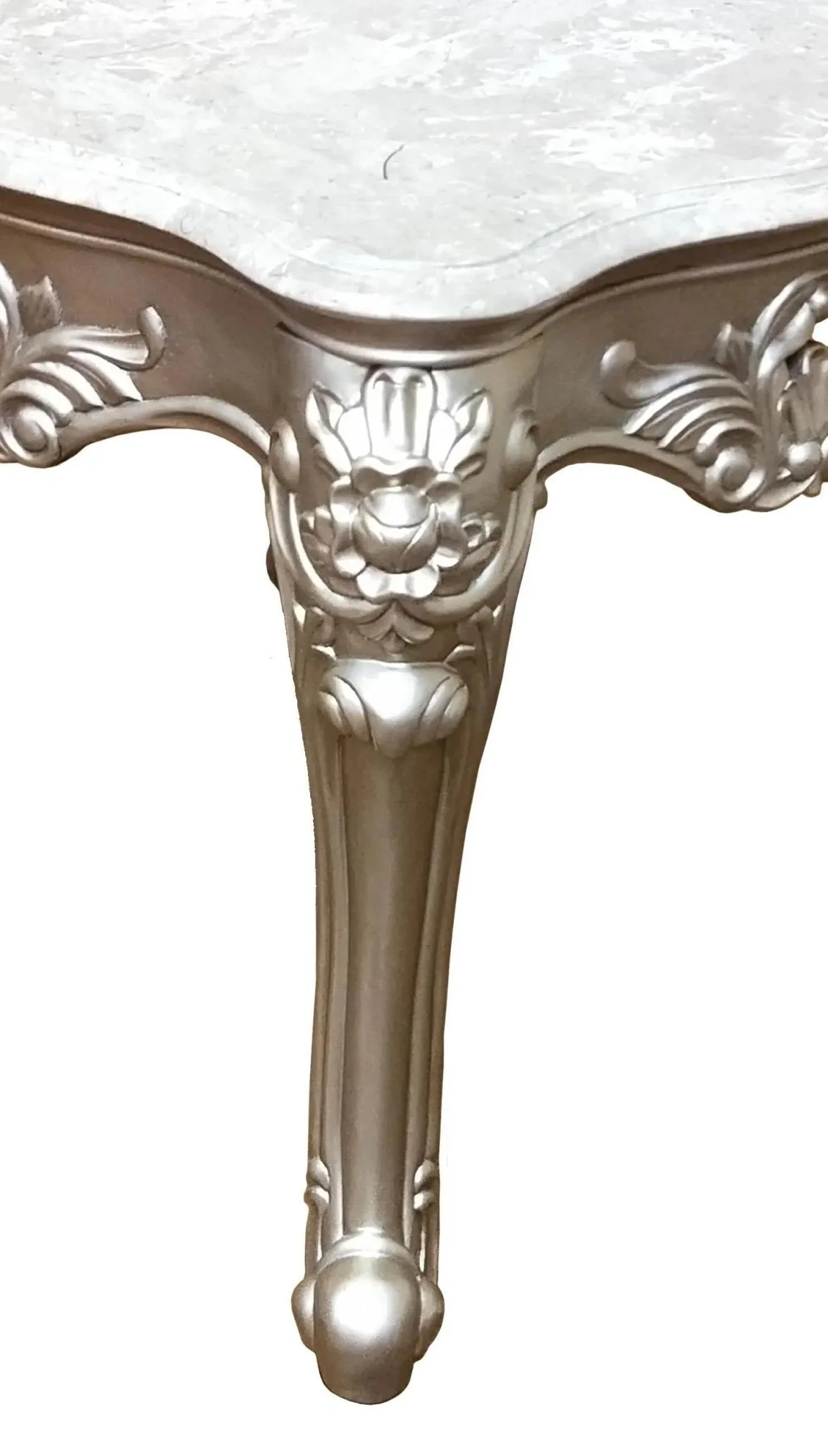 Ariel Transitional Style End Table In Silver Finish Wood - Image 5