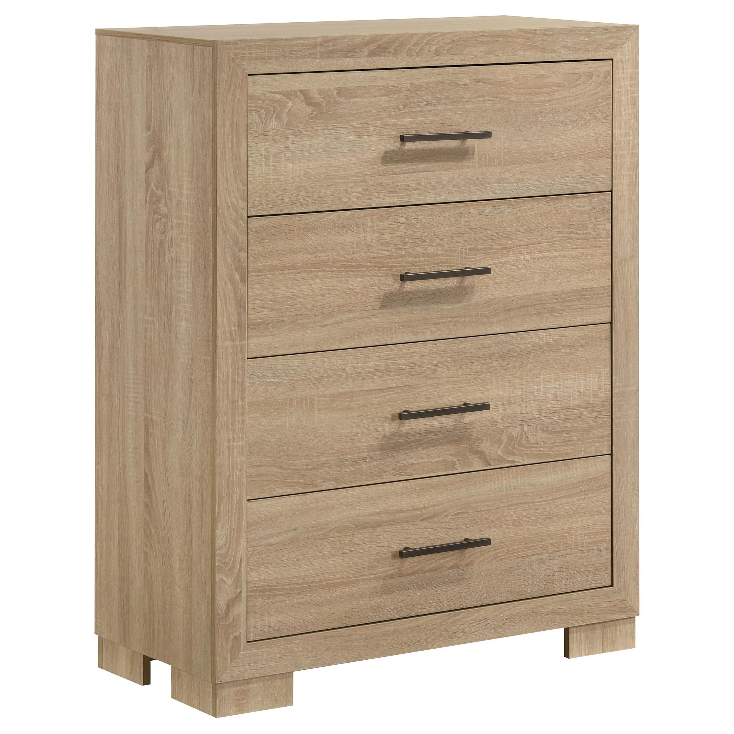 Arielle Light Oak 4-Drawer Bedroom Chest of Drawers - Image 2