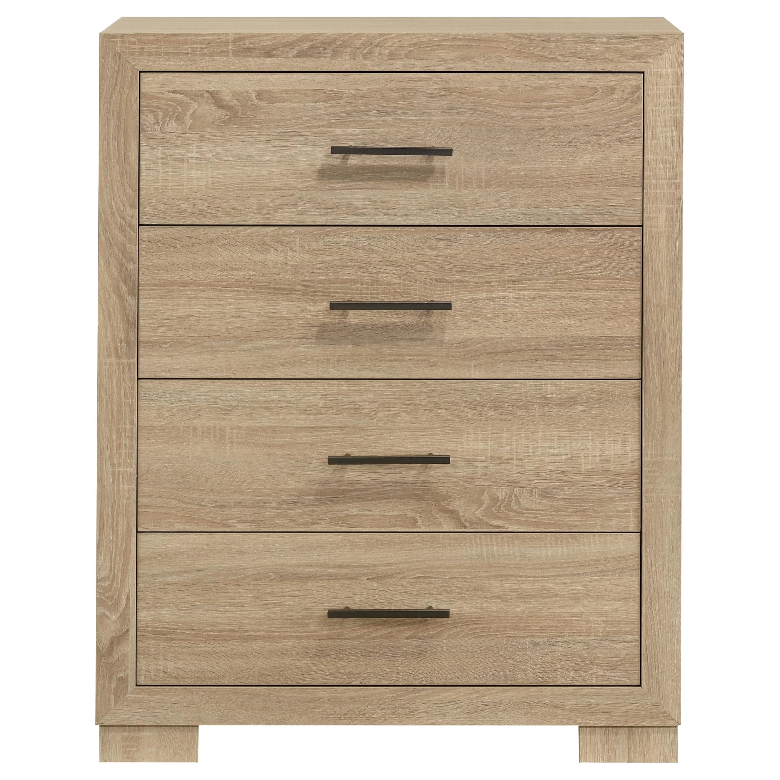 Arielle Light Oak 4-Drawer Bedroom Chest of Drawers - Image 3
