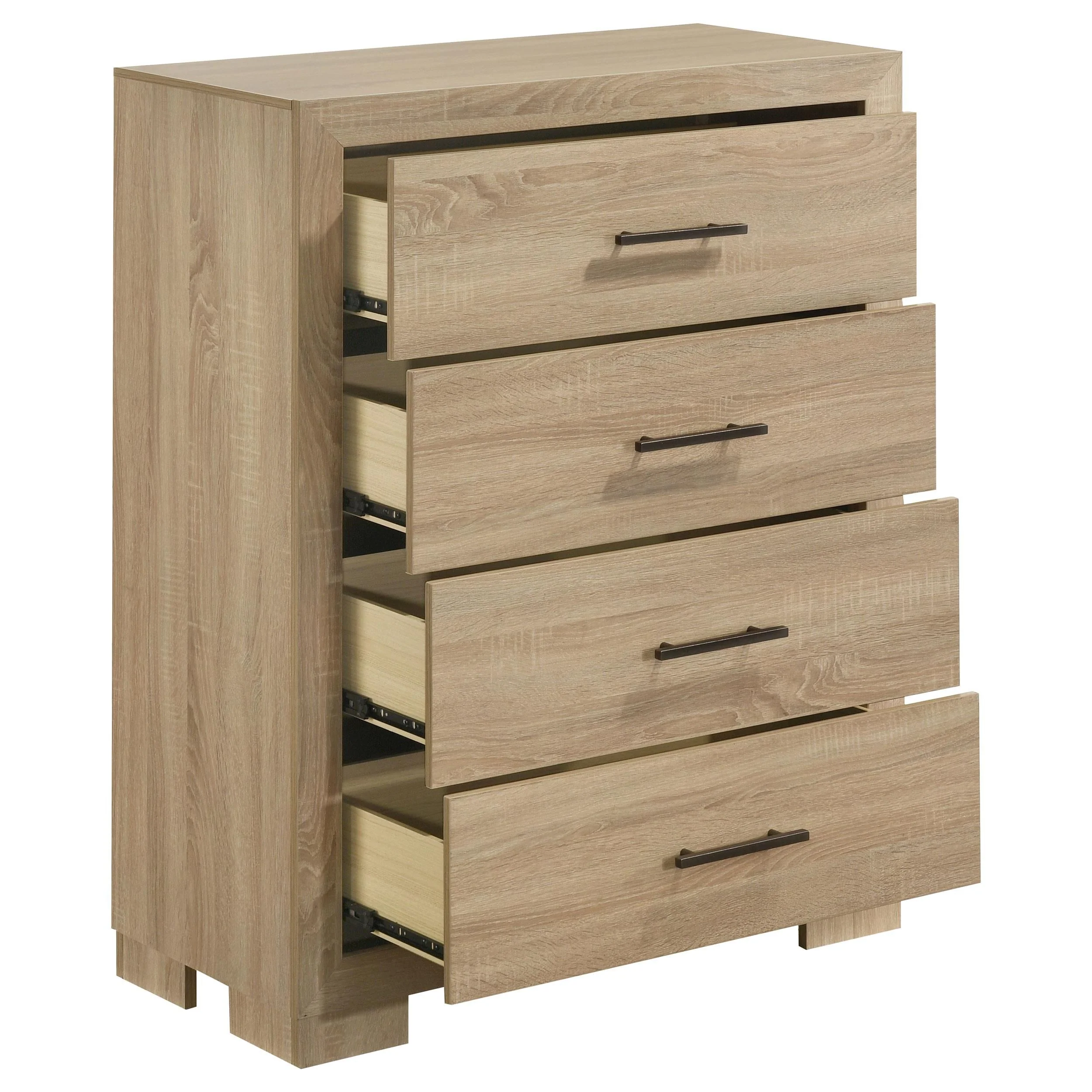 Arielle Light Oak 4-Drawer Bedroom Chest of Drawers - Image 7