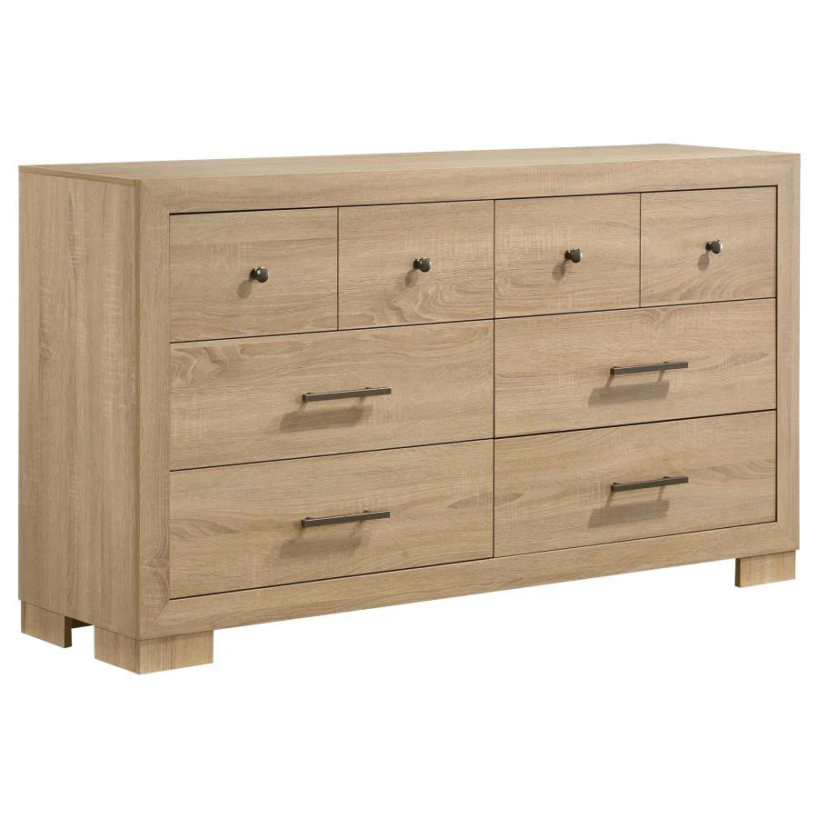 Arielle Light Oak 5-piece Queen Bedroom Set - Image 6