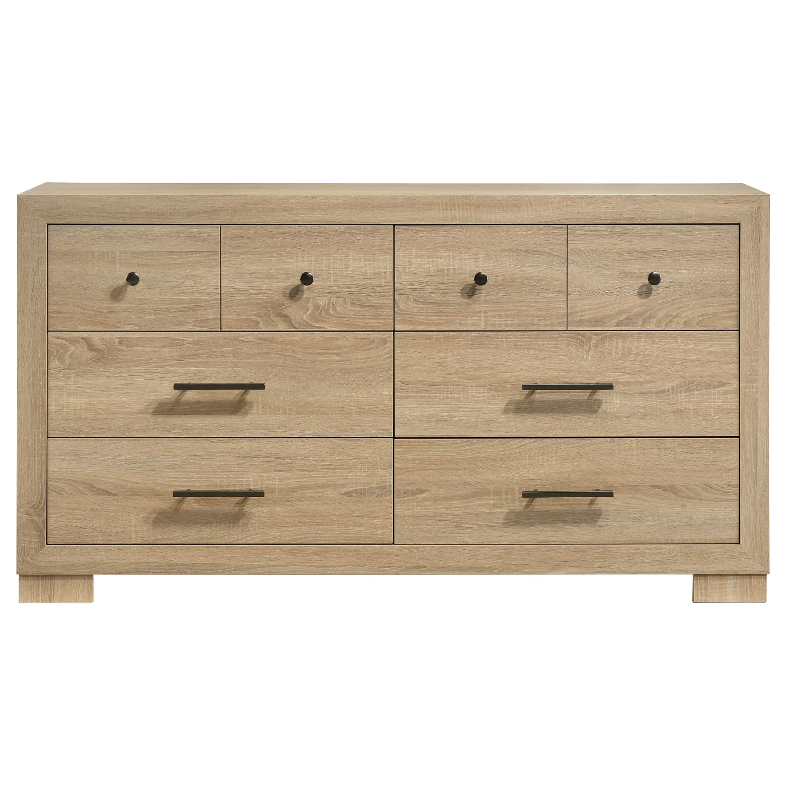 Arielle Light Oak 6-drawer Bedroom Dresser Cabinet - Image 3