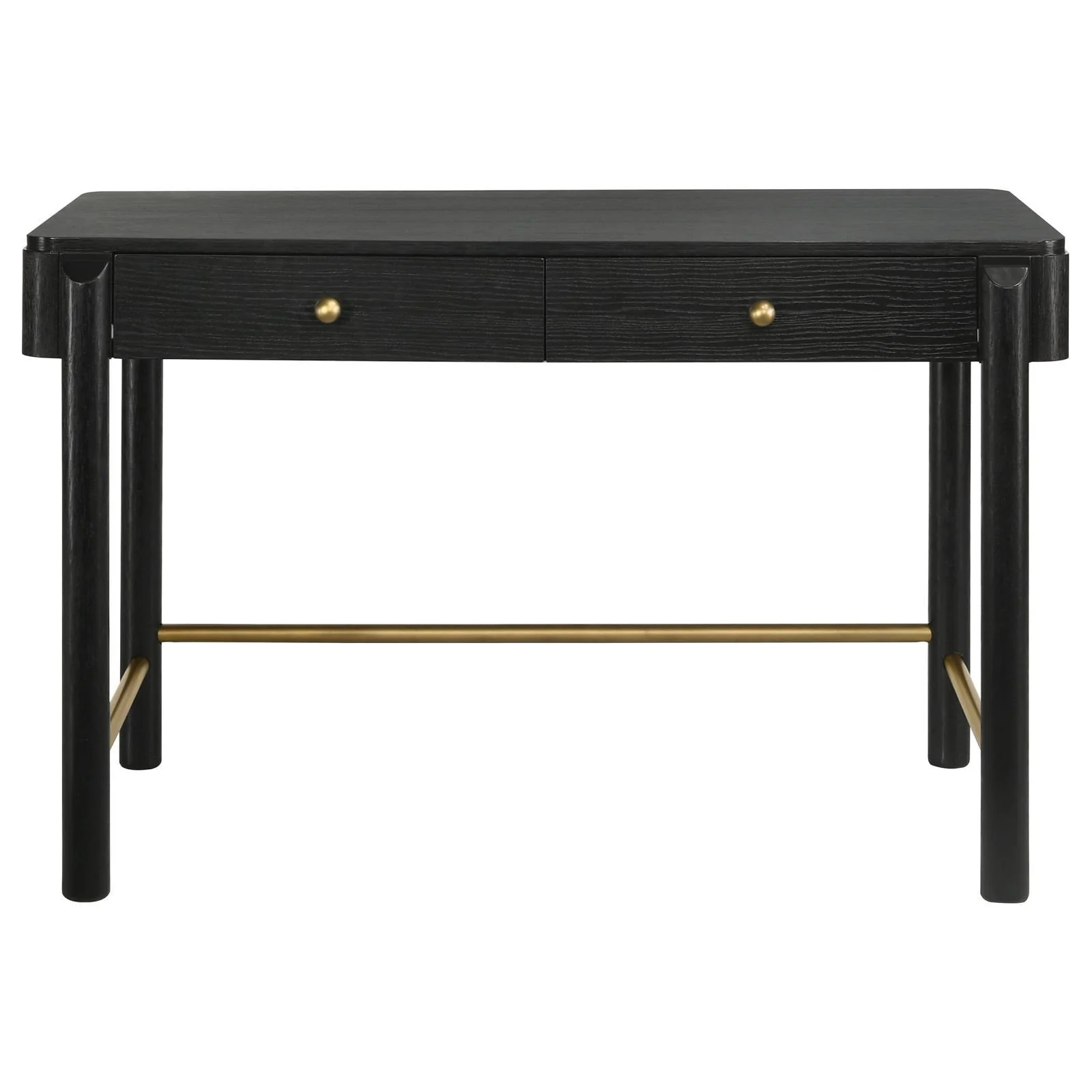 Arini Black 2-drawer Vanity Desk Makeup Table Black - Image 3