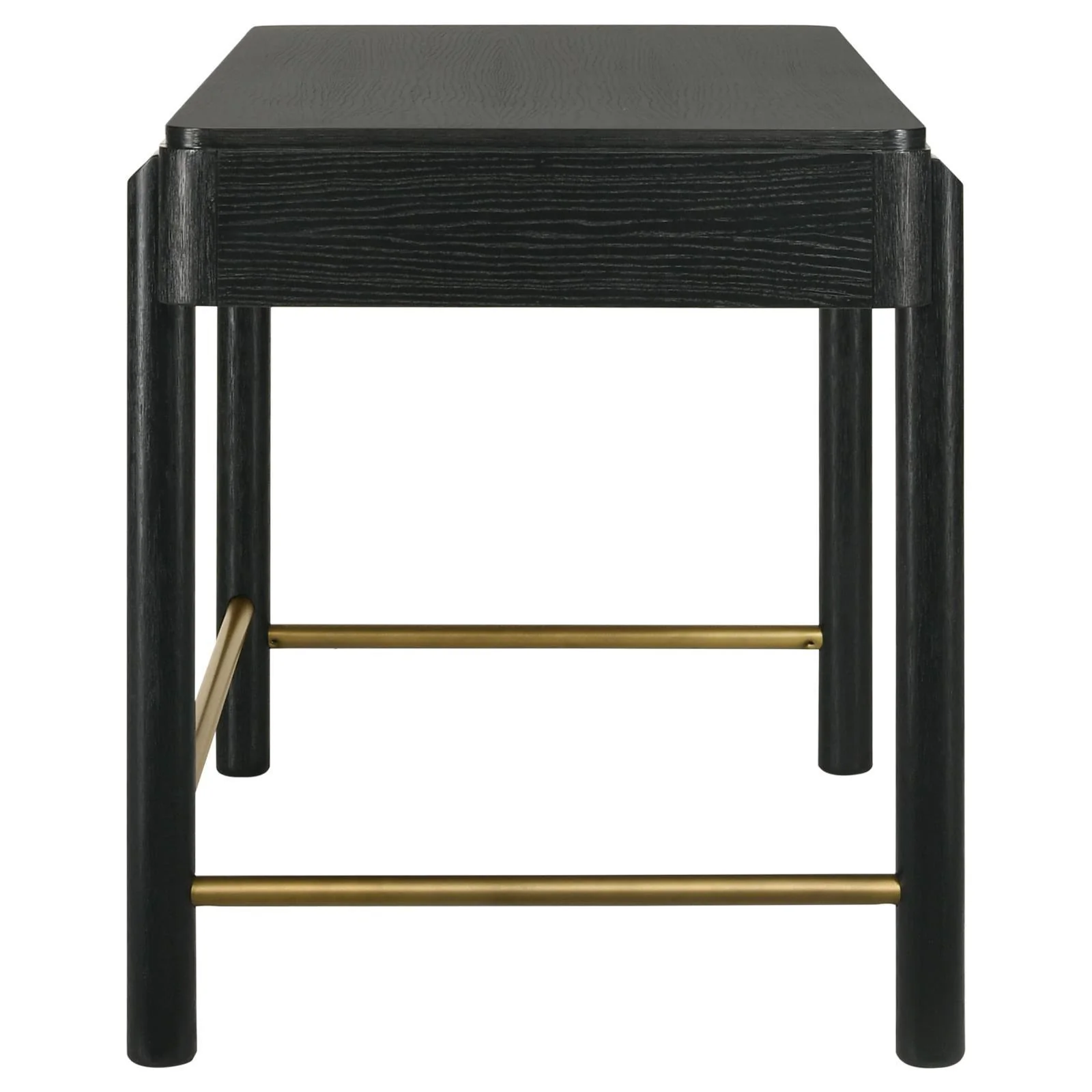 Arini Black 2-drawer Vanity Desk Makeup Table Black - Image 9