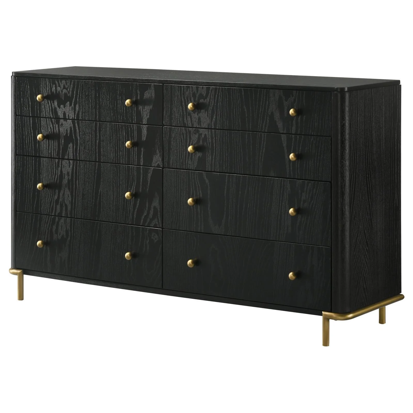 Arini Black 8-drawer Bedroom Dresser - Image 4