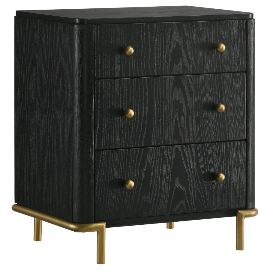 Arini Black and Natural 4-piece Queen Bedroom Set - Image 5