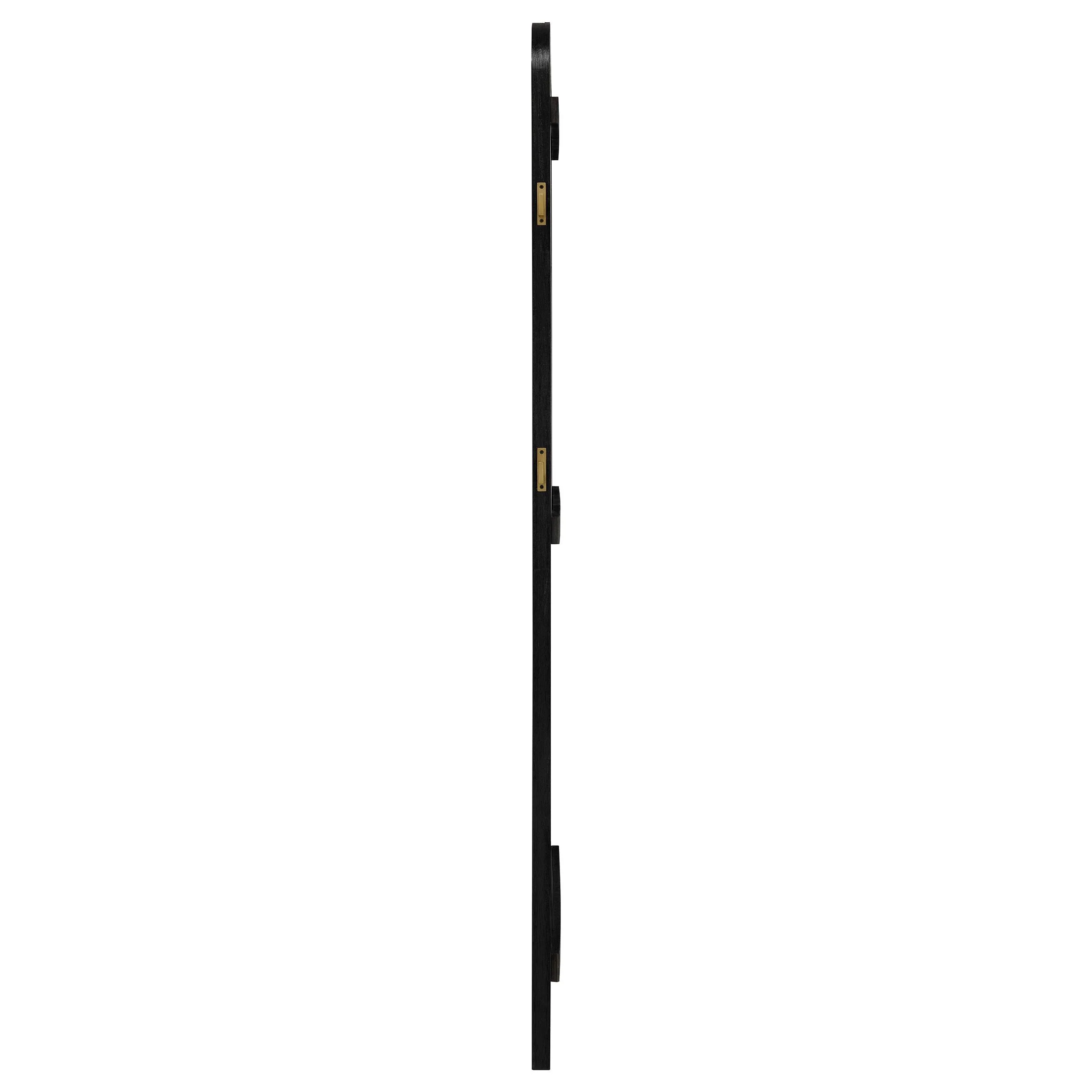 Arini Black Cane Weave Full Length Standing Floor Mirror - Image 5