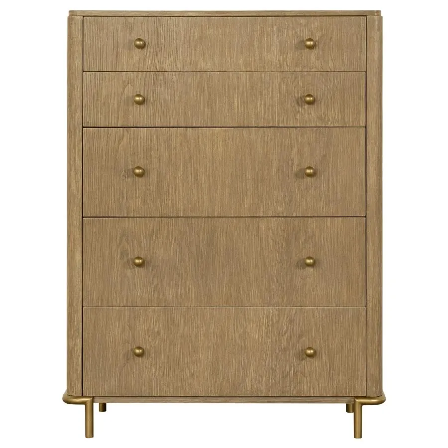 Arini Cream and Sand Wash 5-piece Queen Bedroom Set - Image 10