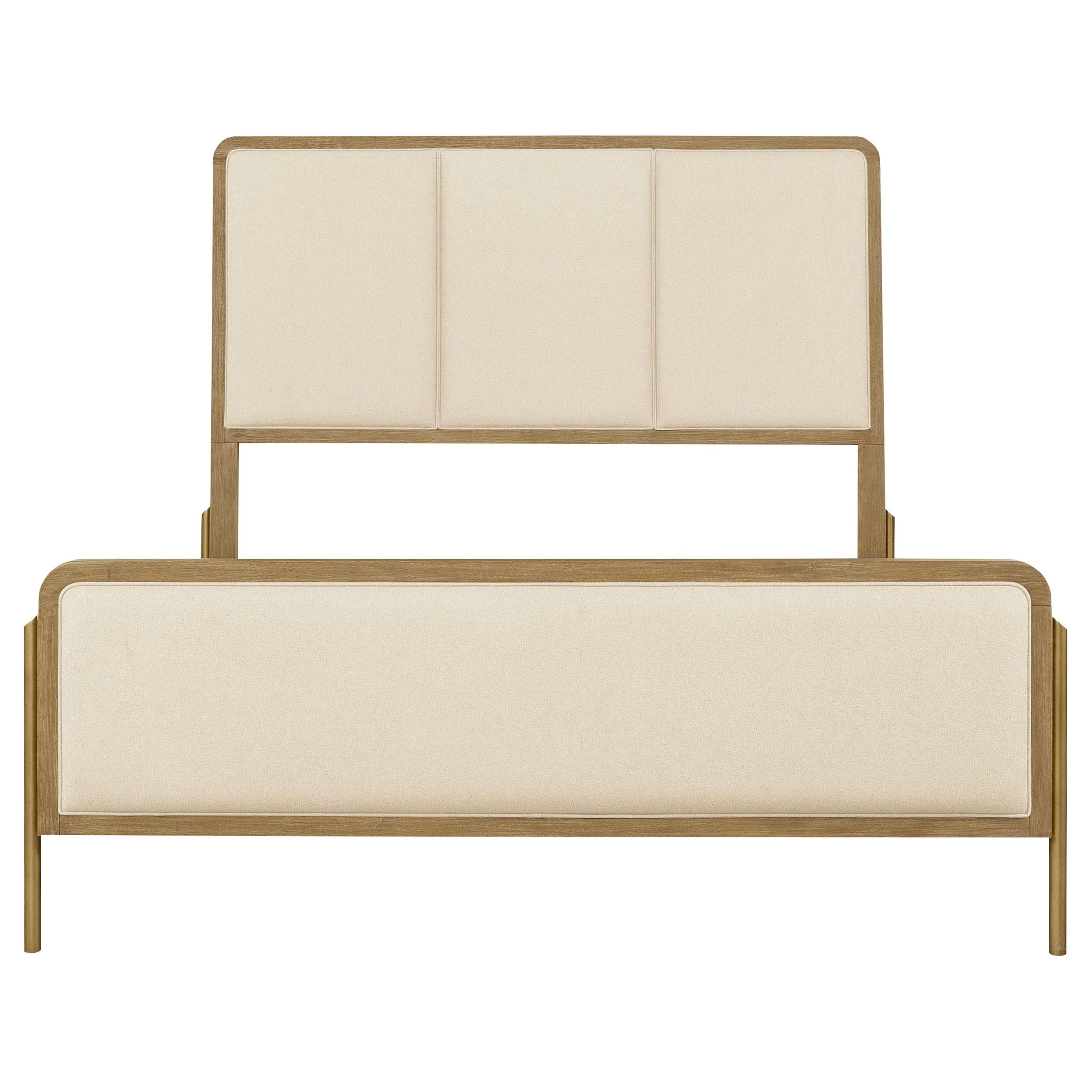 Arini Cream and Sand Wash California King Panel Bed - Image 3
