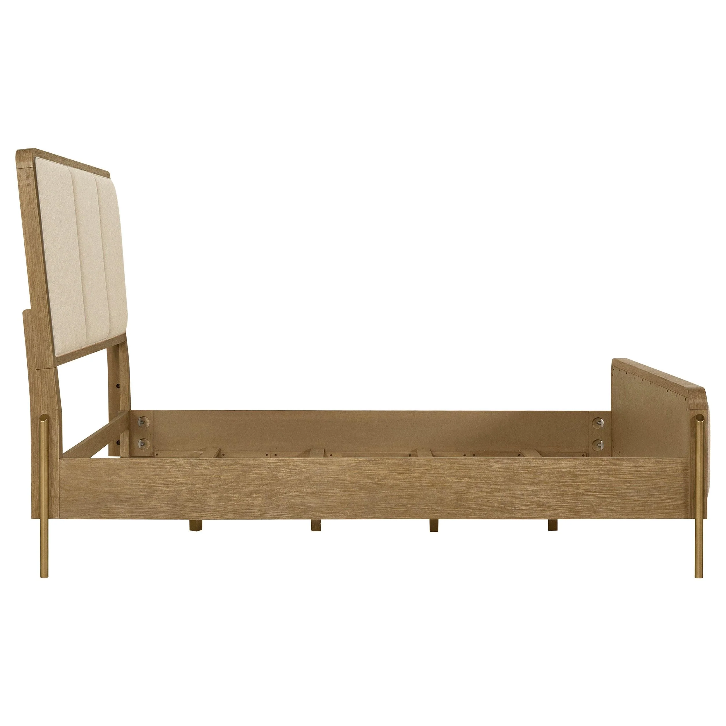 Arini Cream and Sand Wash California King Panel Bed - Image 4