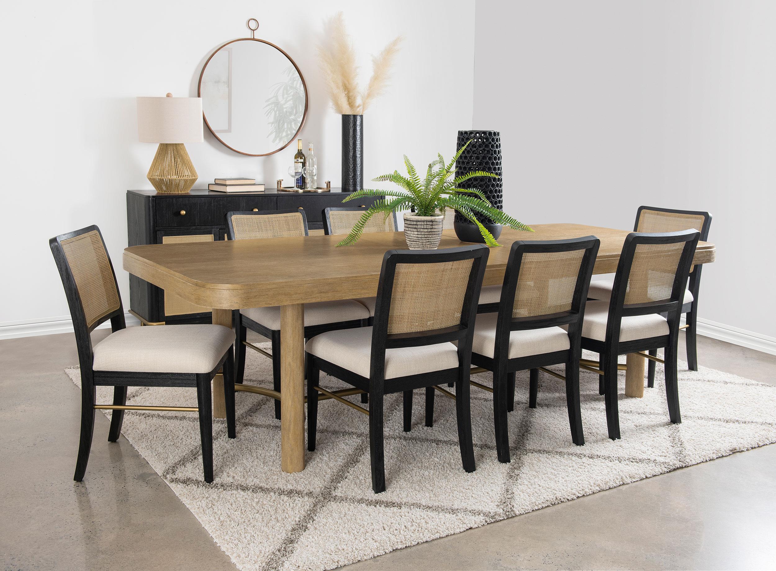 Arini Rattan Cane Dining Side Chair Black, Set of 2 - Image 11