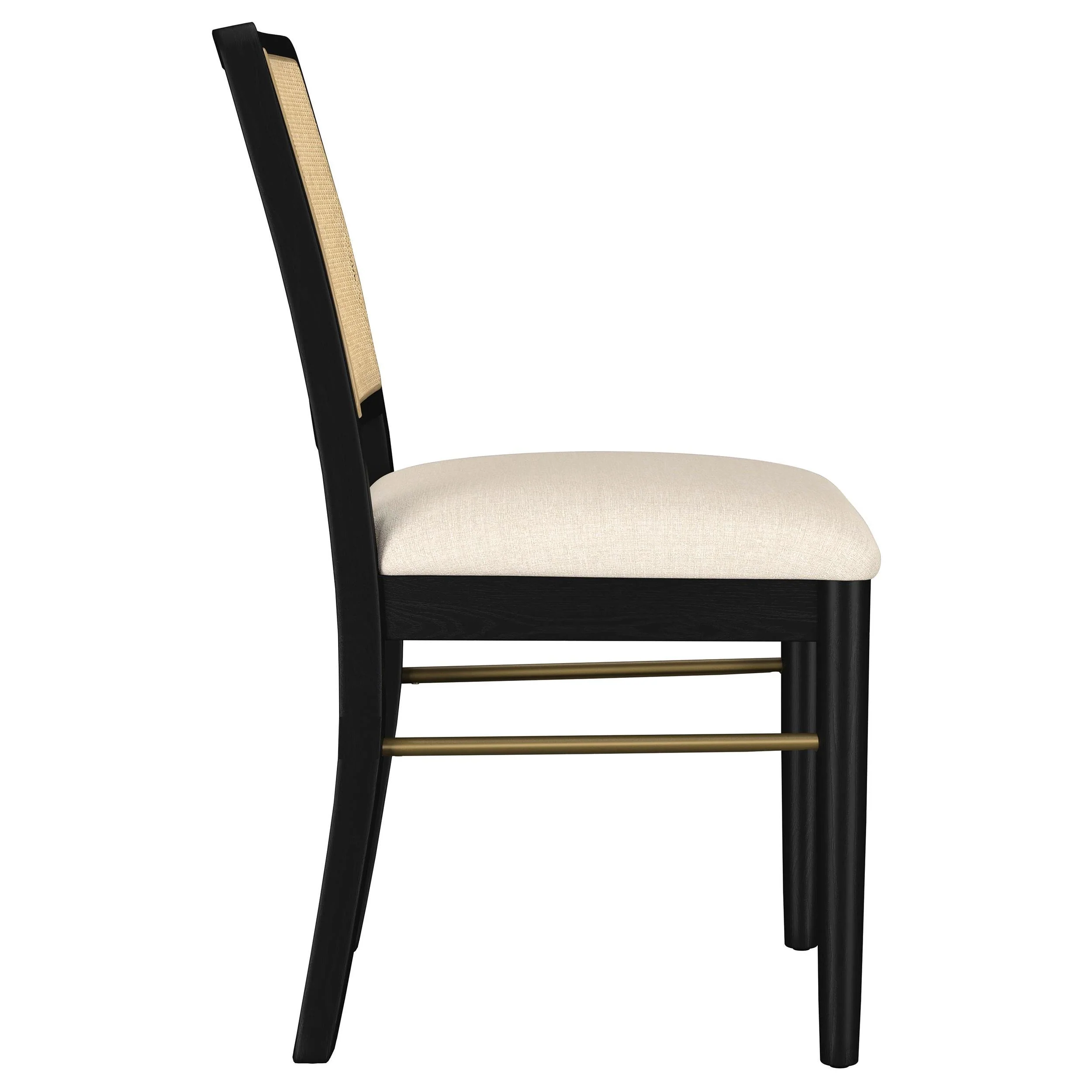 Arini Rattan Cane Dining Side Chair Black, Set of 2 - Image 9