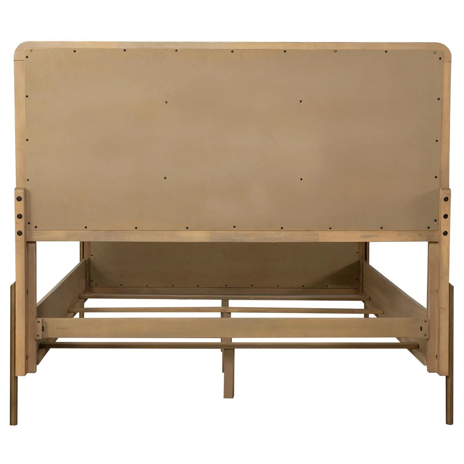 Arini Sand Wash and Natural Cane Upholstered Queen Panel Bed - Image 9