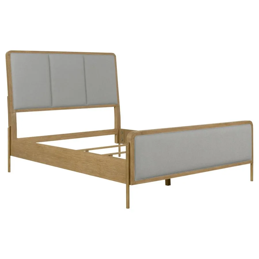 Arini Sand Wash/Grey 5-Piece Upholstered Eastern King Bedroom Set - Image 3