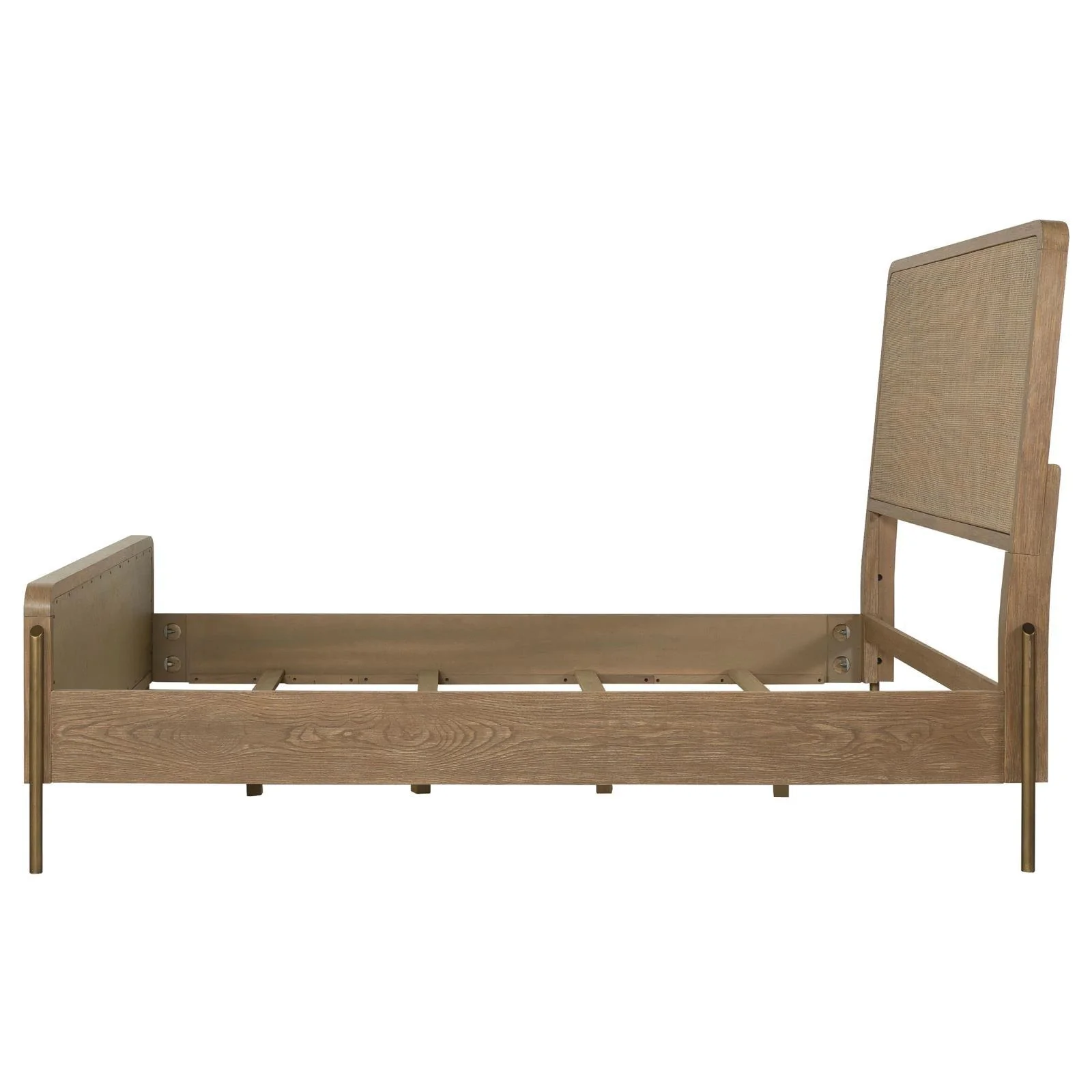 Arini Sand Wash/Natural Cane Upholstered Eastern King Panel Bed - Image 7