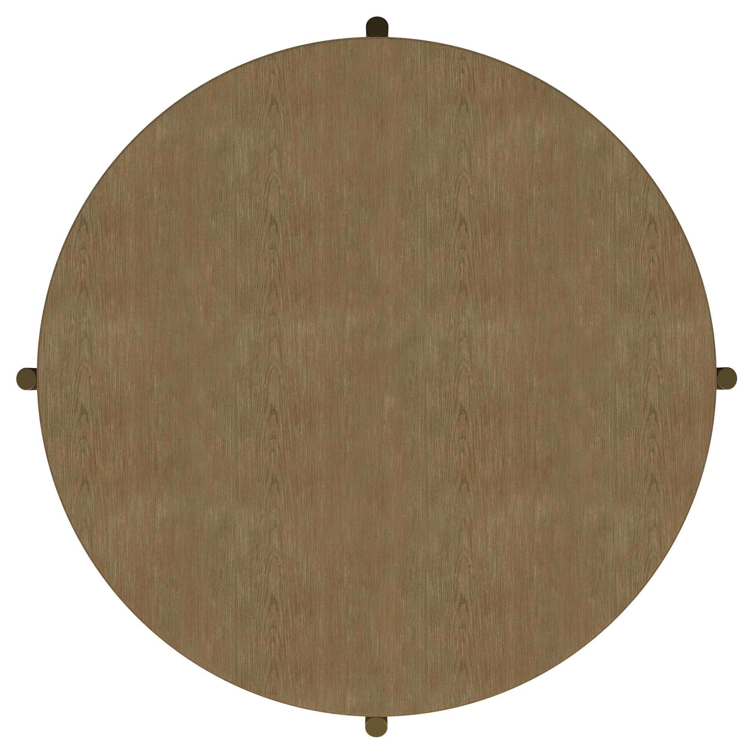 Arini Sand Wash Round Coffee Table With Storage Shelf - Image 6