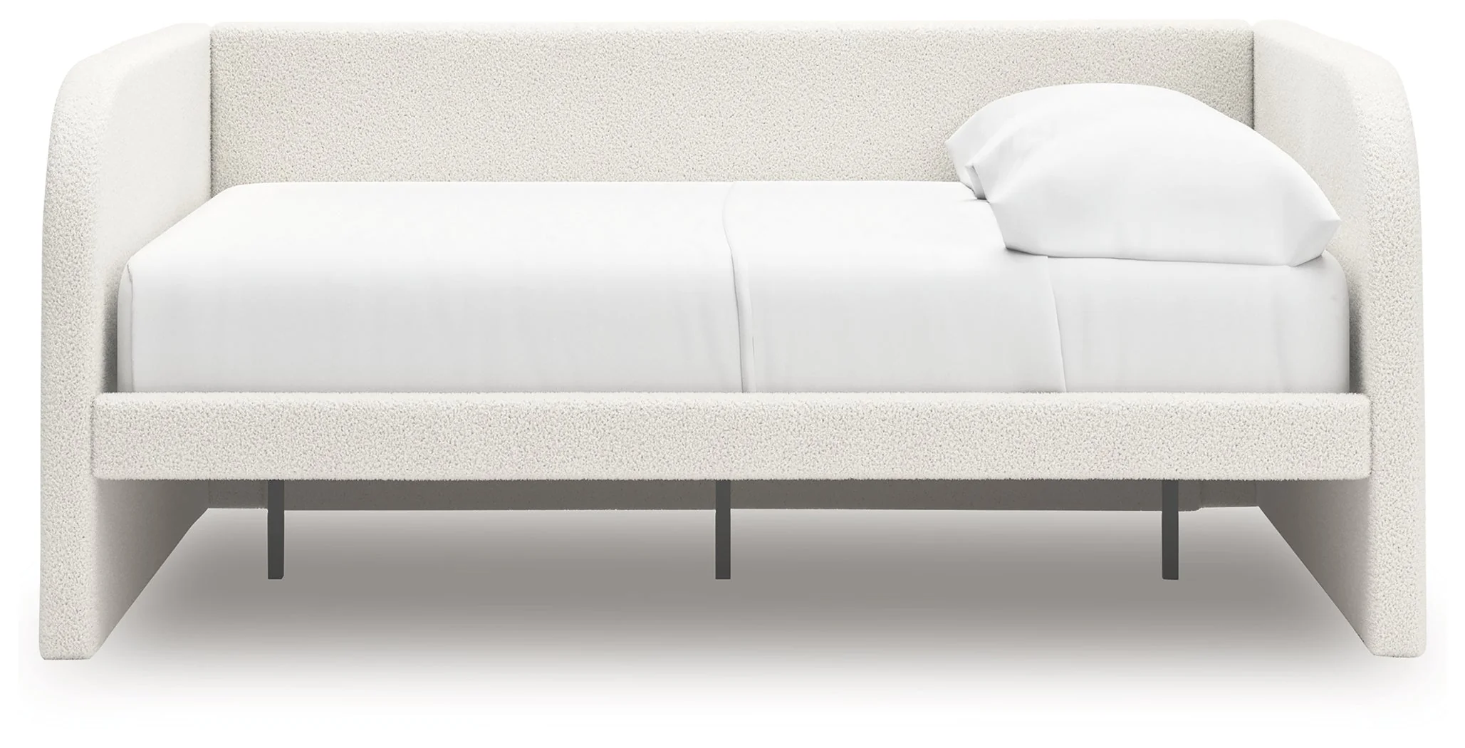 Arloster Tan/White Full Upholstered Day Bed - Image 5