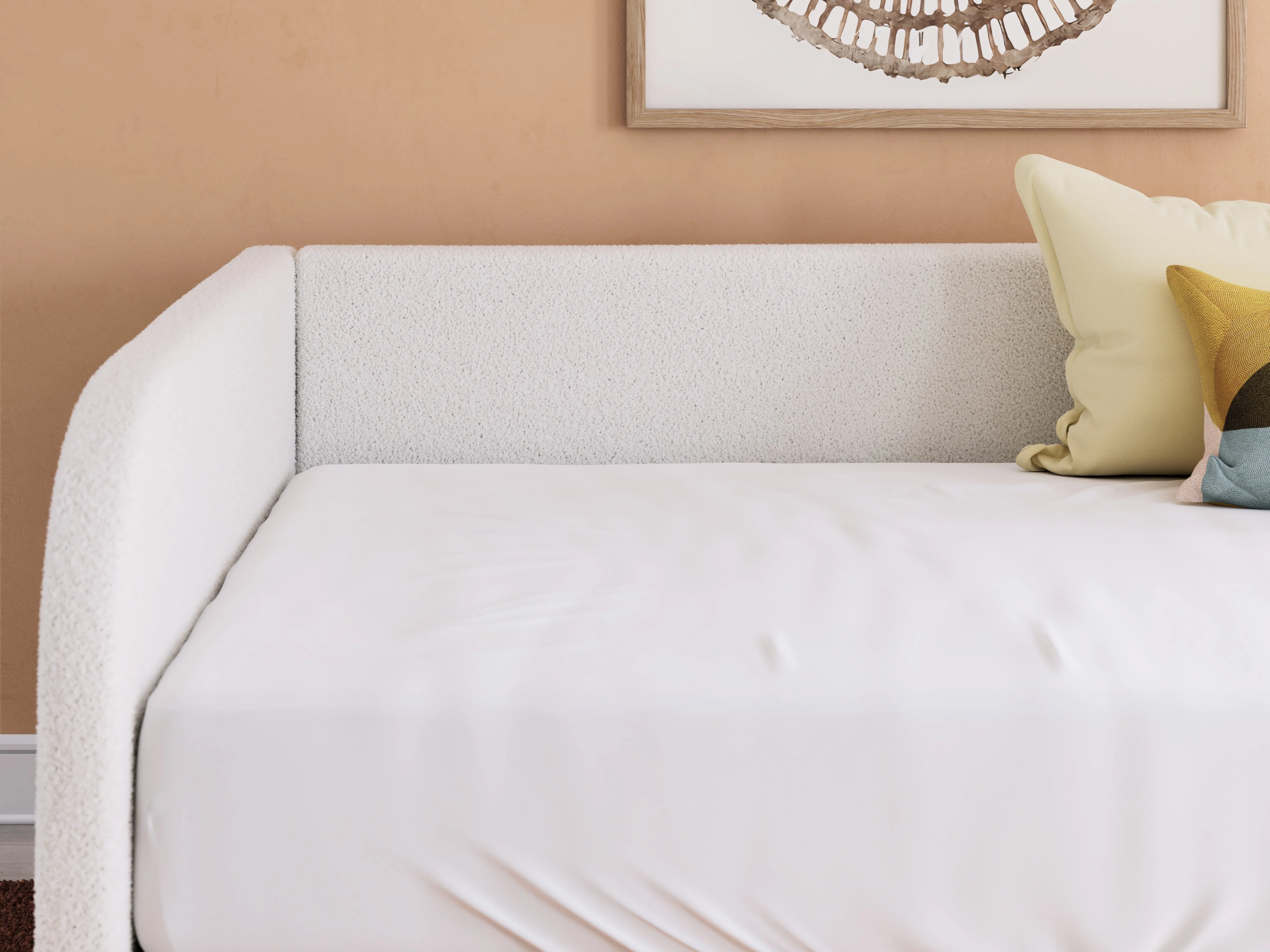 Arloster Tan/White Full Upholstered Day Bed - Image 9
