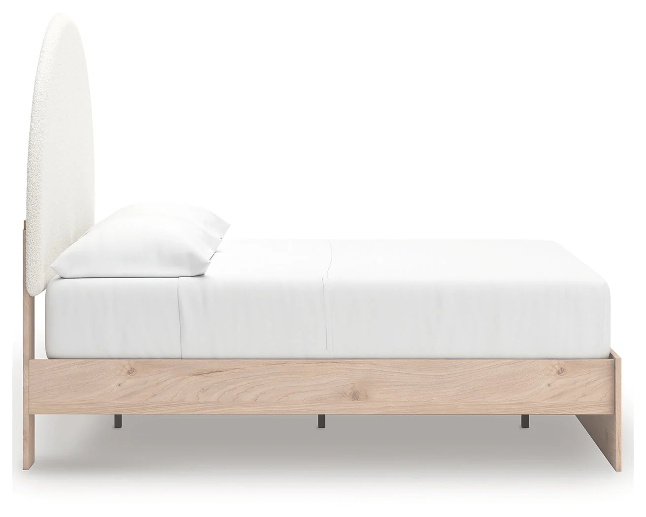 Arloster Tan/White Full Upholstered Platform Bed - Image 7