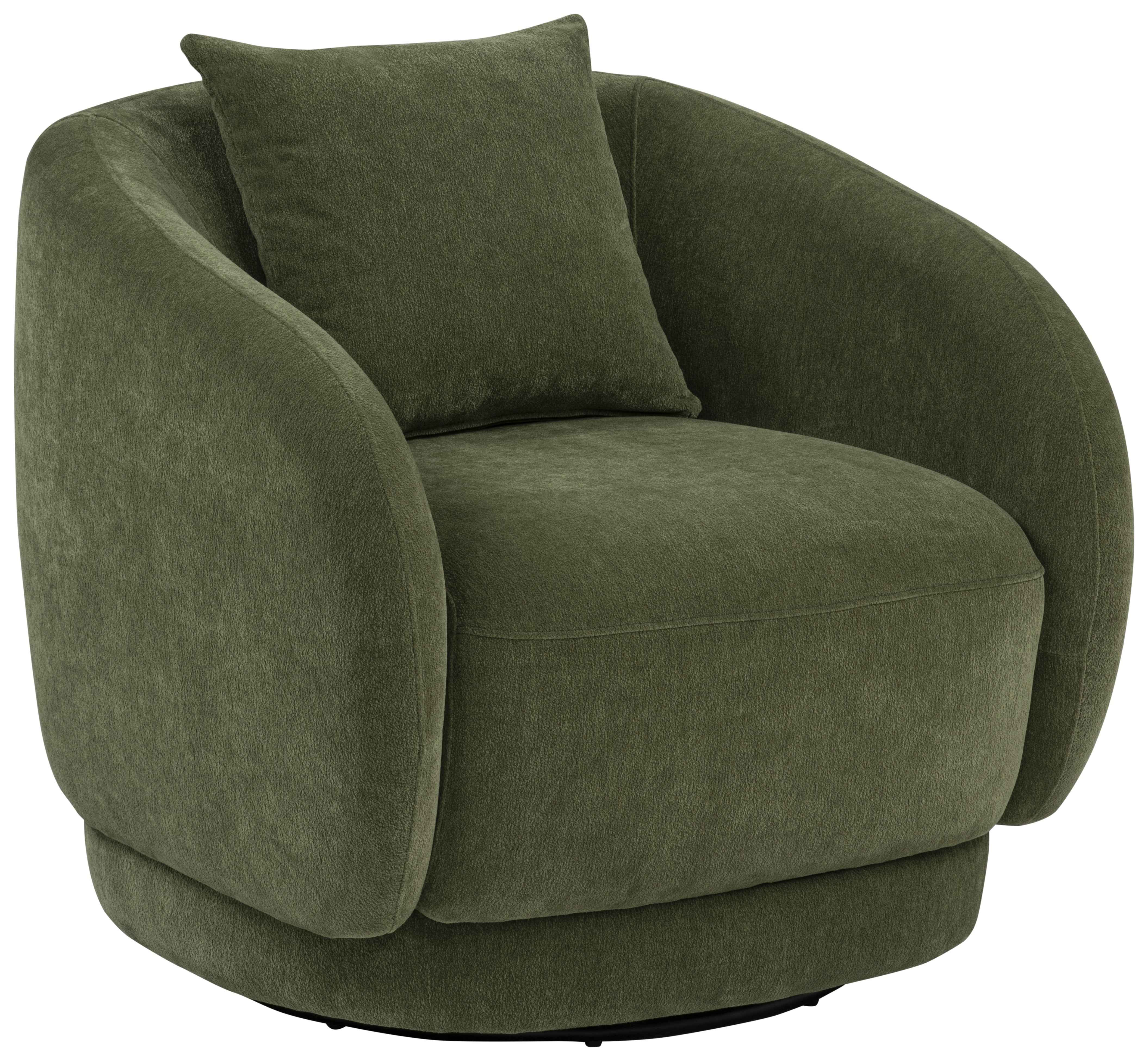 Arnaud Green Chenille Upholstered Swivel Accent Chair - Image 2