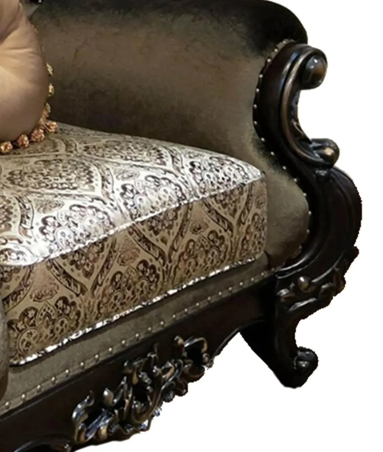 Aroma Cherry Finish Wood Traditional Style Chair - Image 3