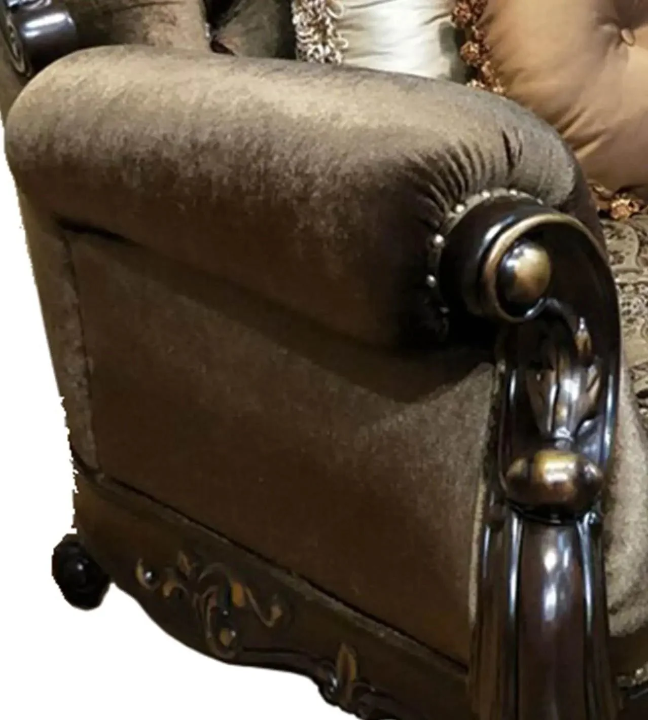 Aroma Cherry Finish Wood Traditional Style Chair - Image 5