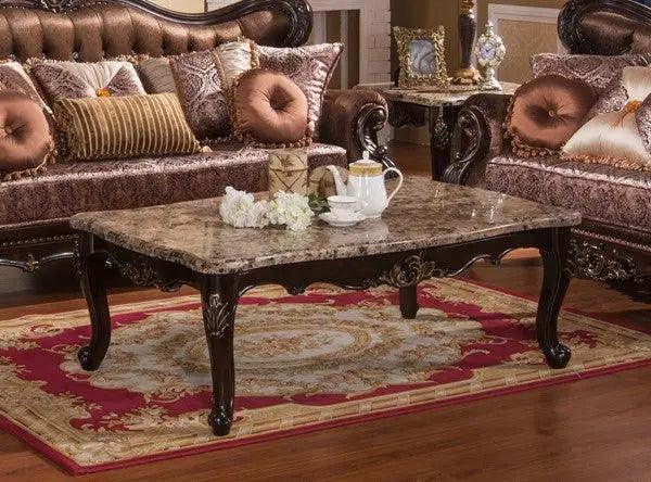 Aroma Traditional Cherry Wood Finish Living Room Set - Image 3