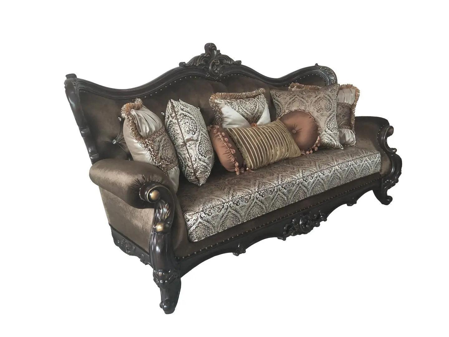 Aroma Traditional Cherry Wood Finish Living Room Set - Image 4