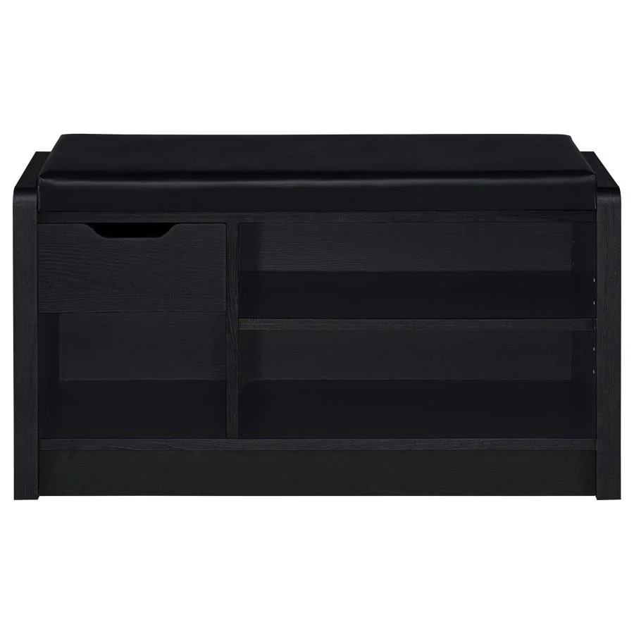 Arrington Black Storage Bench - Image 4