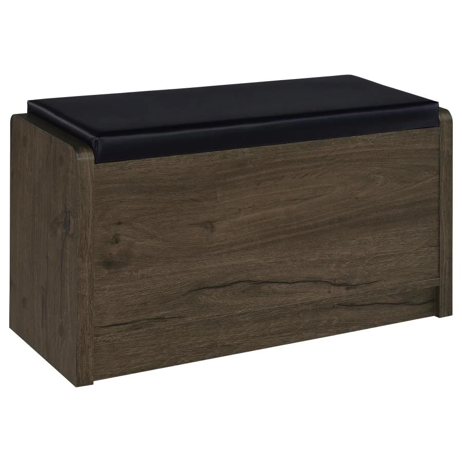 Arrington Smoked Oak Storage Bench - Image 6