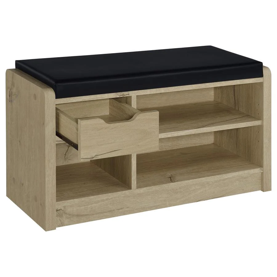 Arrington White Oak Storage Bench - Image 3