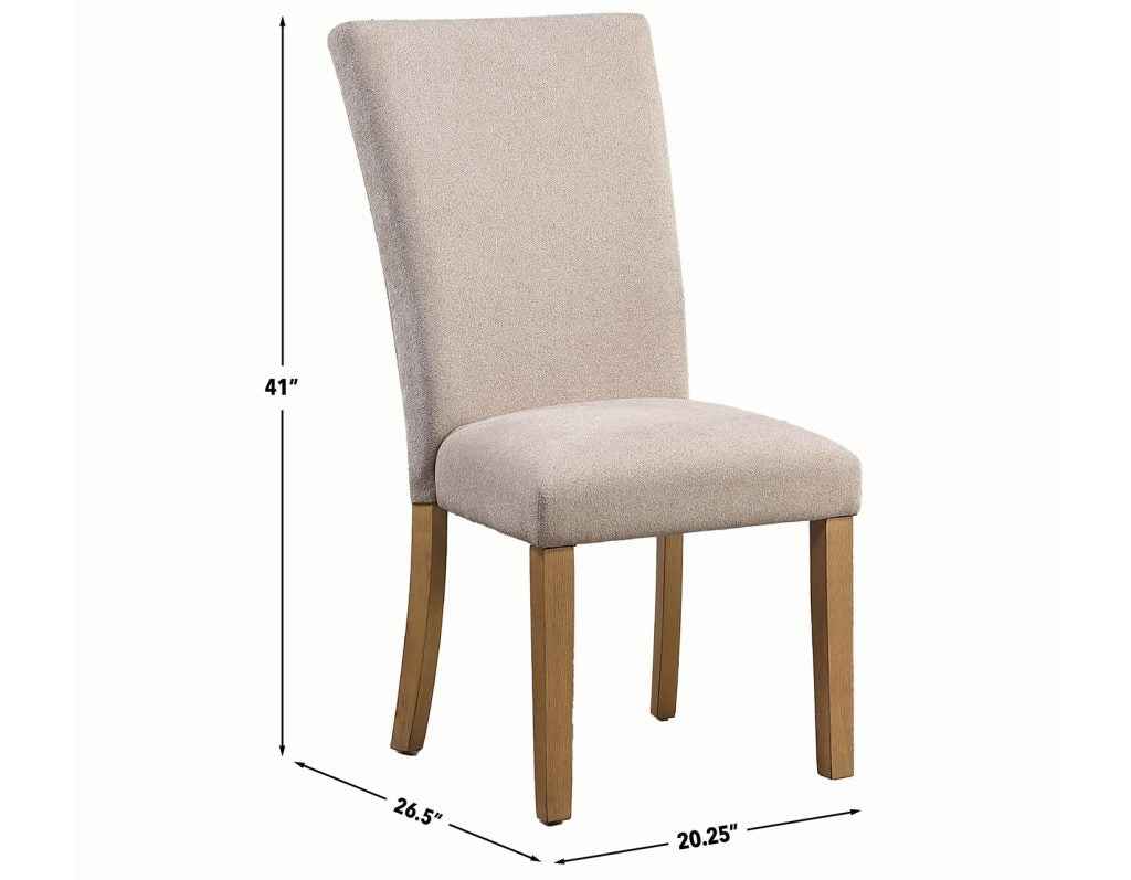 Artemis Beige Chenille Side Chair - Image 6