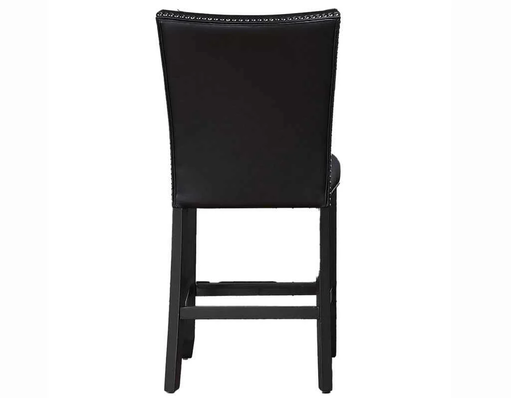 Artemis Black Vegan Leather 24″ Counter Stool - Image 4