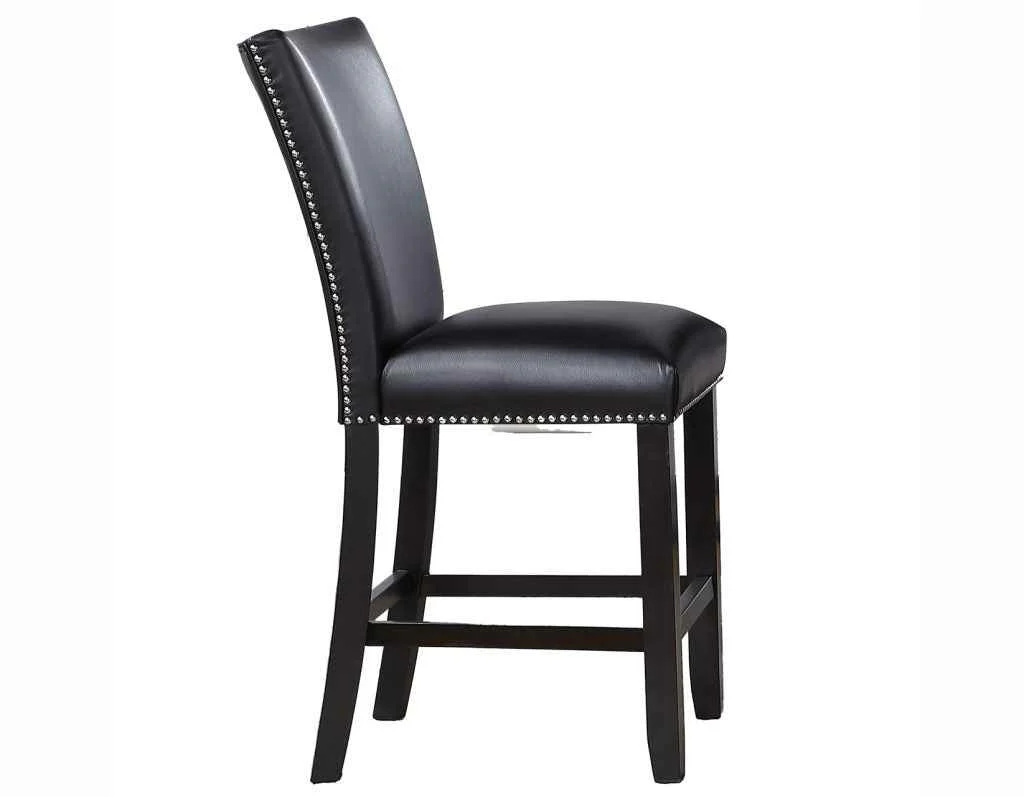 Artemis Black Vegan Leather 24″ Counter Stool - Image 5