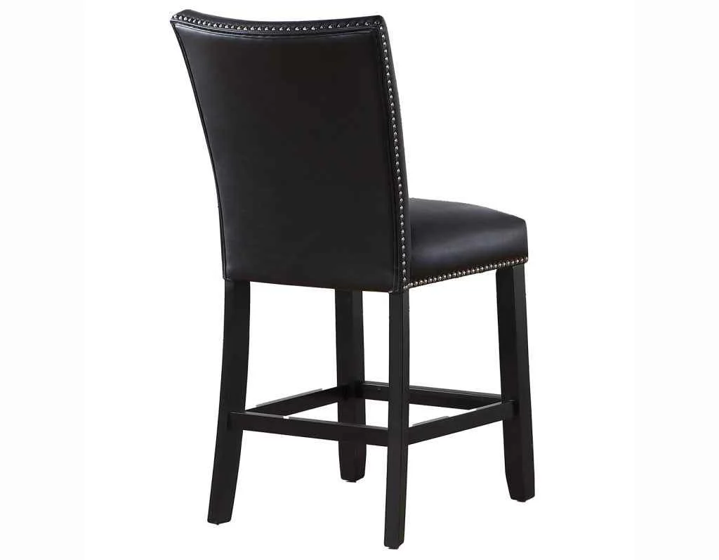 Artemis Black Vegan Leather 24″ Counter Stool - Image 6