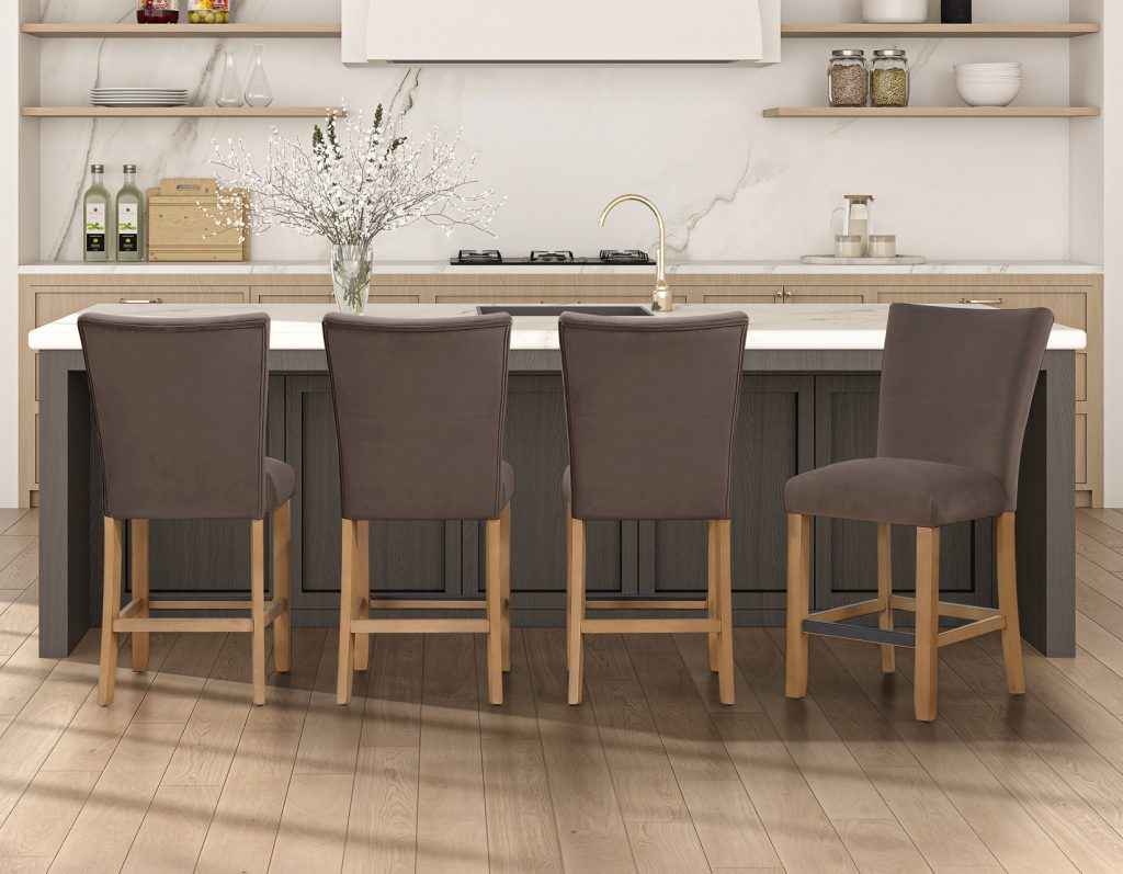 Artemis Brown Velvet 24″ Counter Stool - Image 10