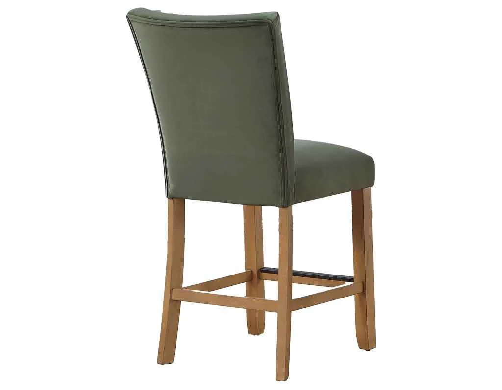 Artemis Green Velvet 24″ Counter Stool - Image 6