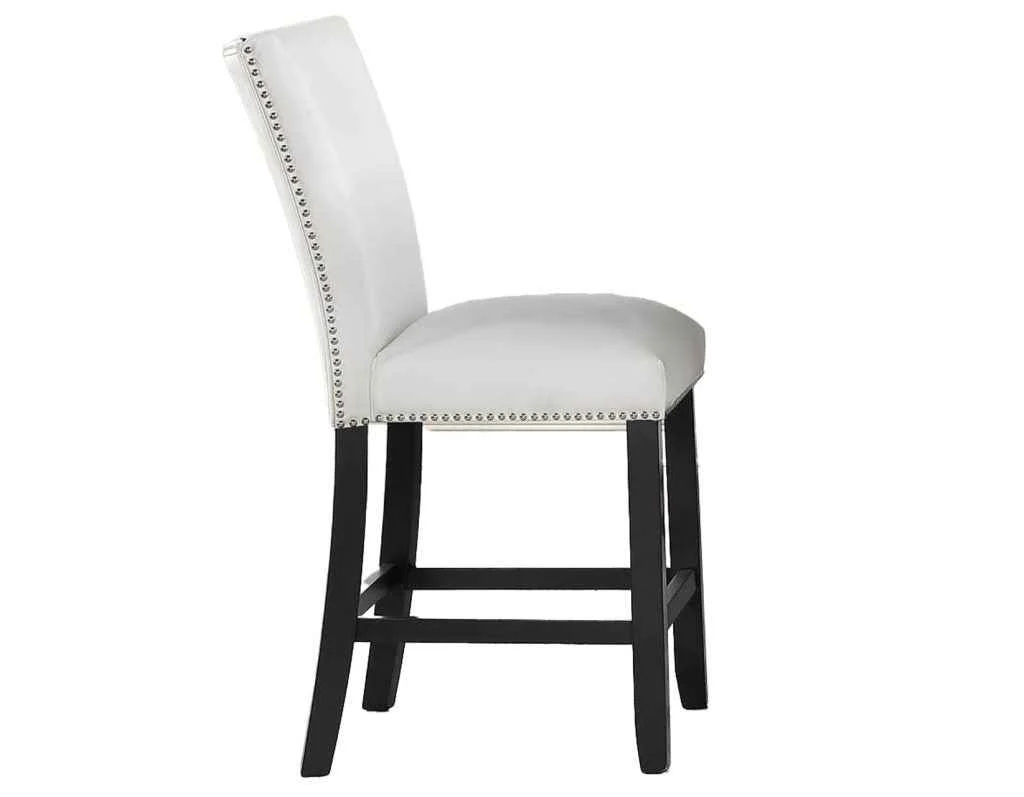 Artemis White Vegan Leather 24″ Counter Stool - Image 4