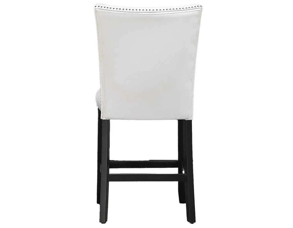 Artemis White Vegan Leather 24″ Counter Stool - Image 5