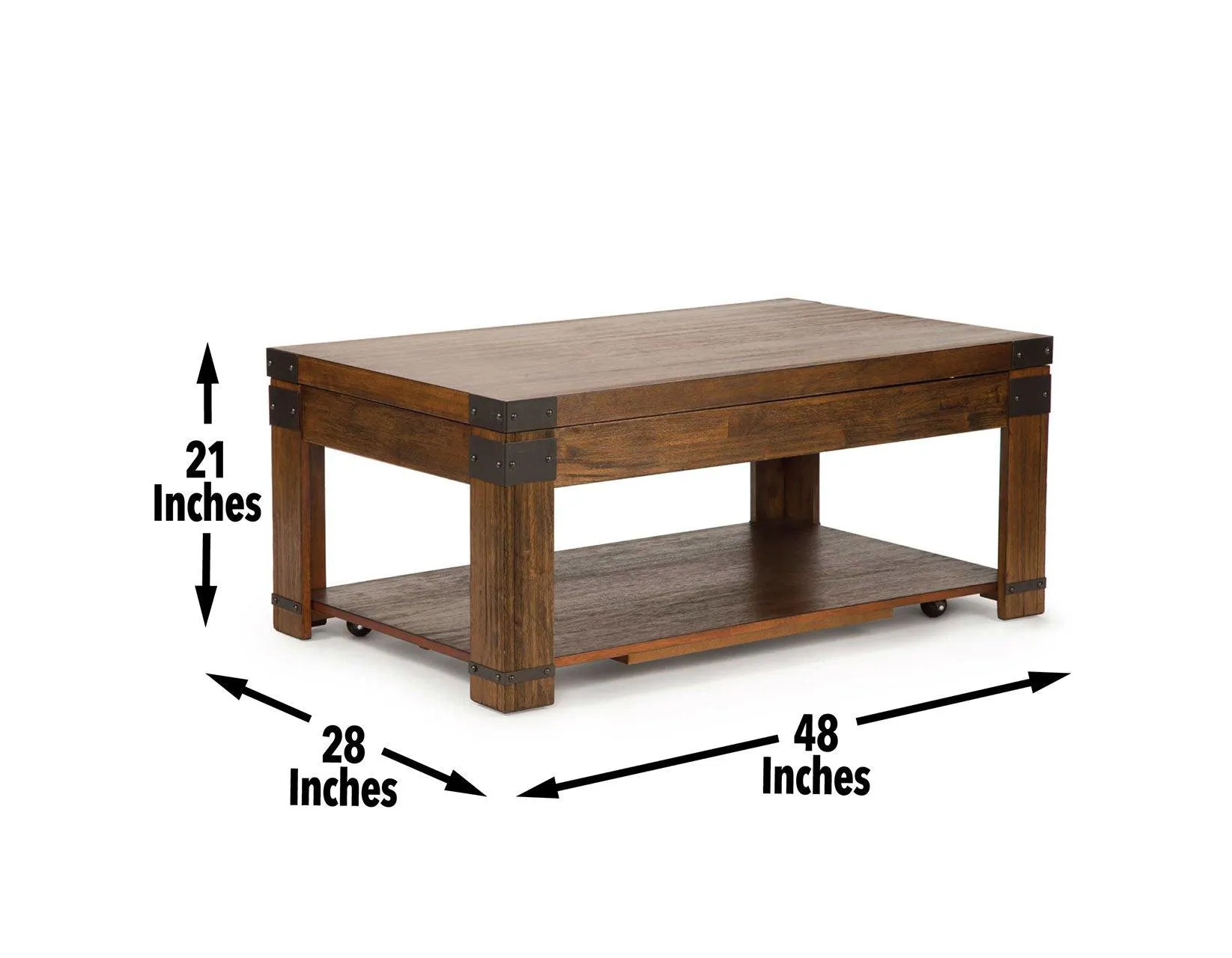 Arusha Lift Top Cocktail Table w/Casters - Image 9