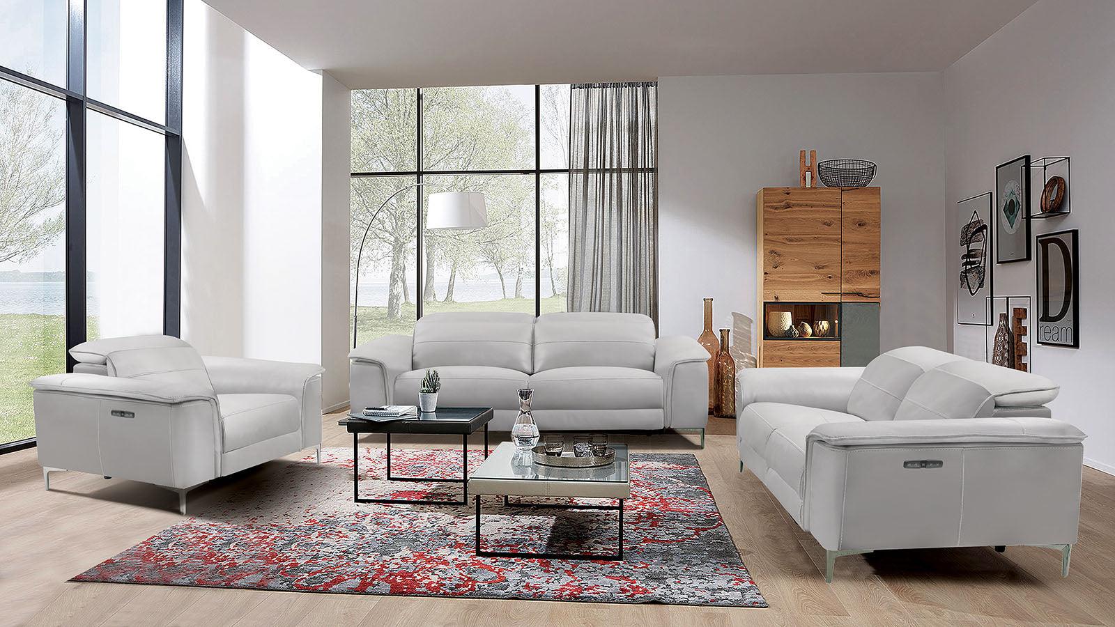 Ascona Light Taupe Power Loveseat - Image 2